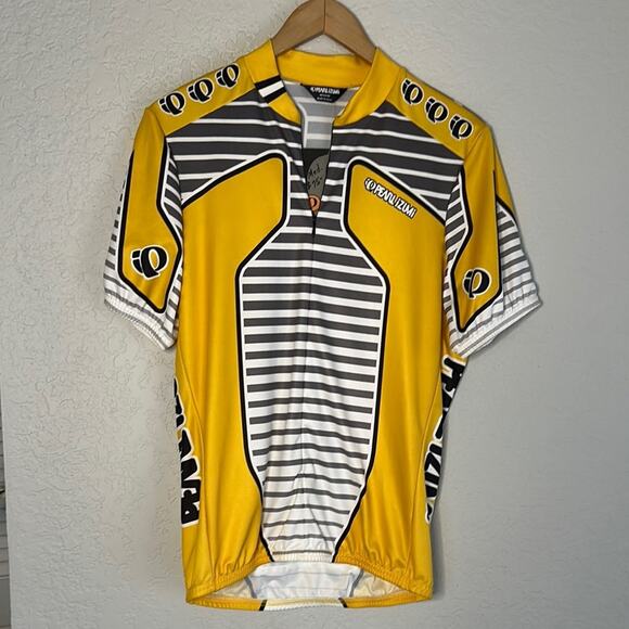 NEW Pearl Izumi Men’s Cycling Jersey Yellow Black Vortex NWT Tech Performance - Picture 1 of 7